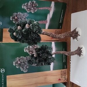 Department 56 Set of 2 Large Pinewood Trees